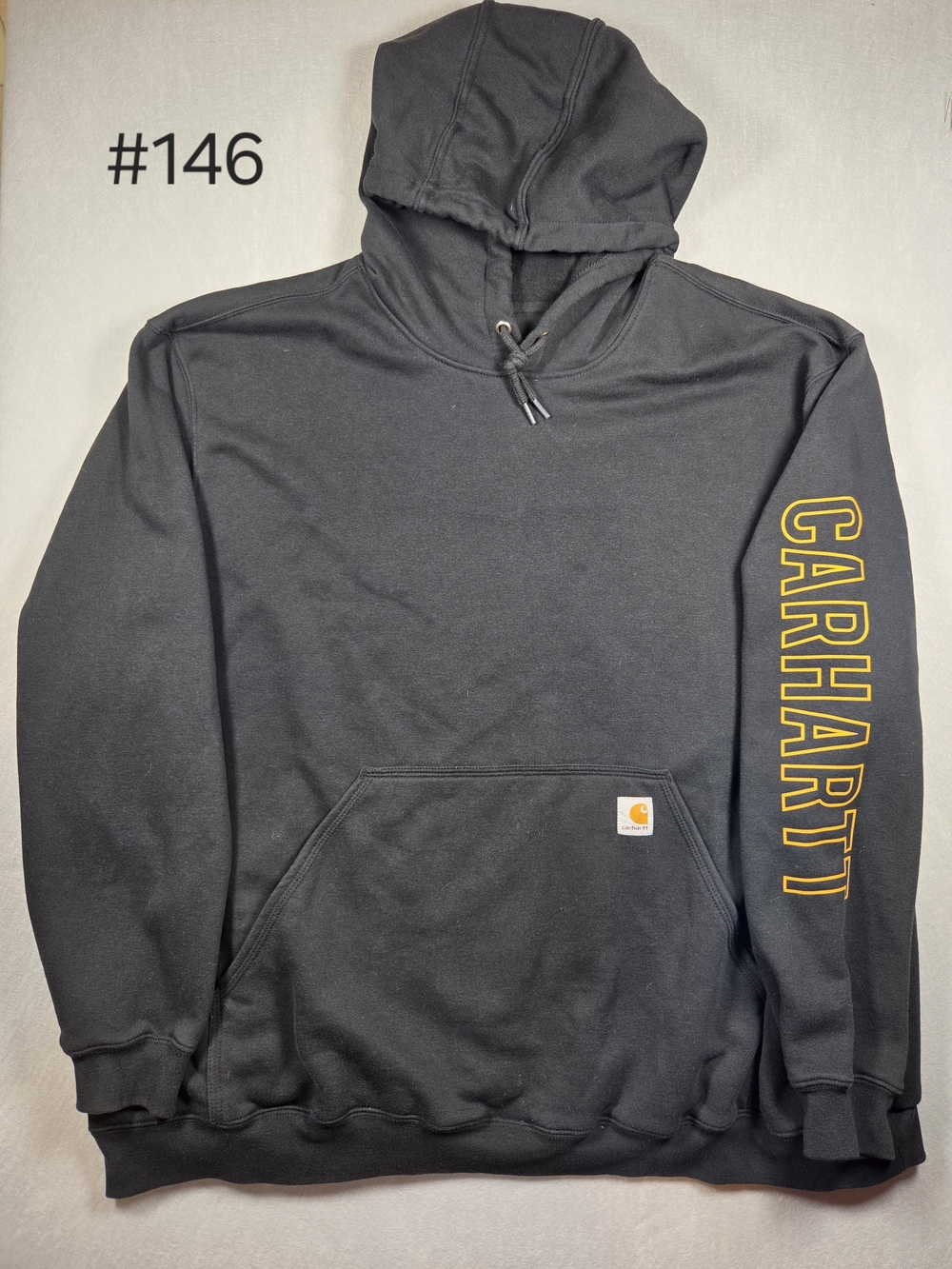 Carhartt Men's Midweight Sleeve Logo Hoodie (K288) - Black